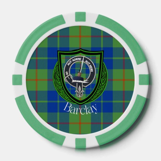 Barclay Scottish Clan Tartan & Crest Pokerchips (Vorderseite)