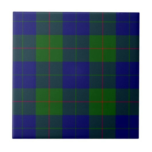 Barclay Tartan Blau grün kariert Fliese (Vorderseite)