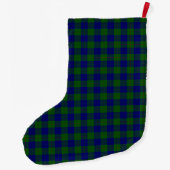 Barclay Tartan Blau grün kariert Großer Weihnachtsstrumpf (Rückseite)