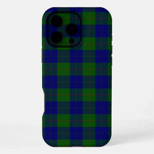 Barclay-Tartan blau grün kariert iPhone Hülle (Rückseite)