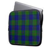 Barclay Tartan Blau grün kariert Laptopschutzhülle (Vorderseite Links)