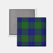 Barclay Tartan Blau grün kariert Magnet (Vorderseite/Rückseite)
