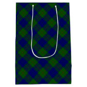 Barclay Tartan Blau grün kariert Mittlere Geschenktüte (Rückseite)