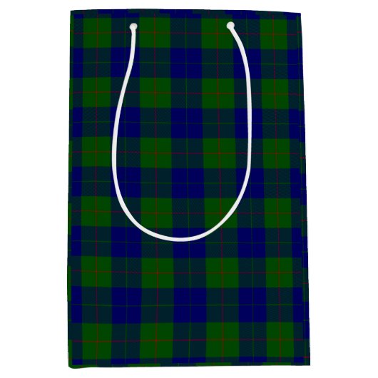 Barclay Tartan Blau grün kariert Mittlere Geschenktüte (Vorderseite)