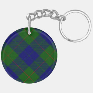 Barclay-Tartan blau grün kariert Schlüsselanhänger