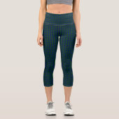 Barclay Tartan Blau kariert Capri Leggings (Vorderseite)