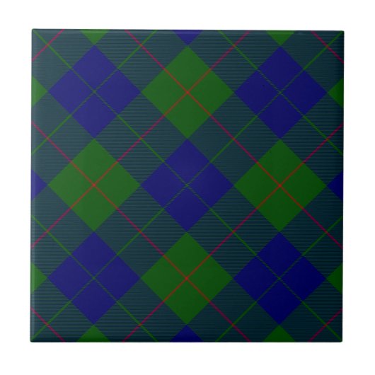 Barclay Tartan Blau kariert Fliese (Vorderseite)