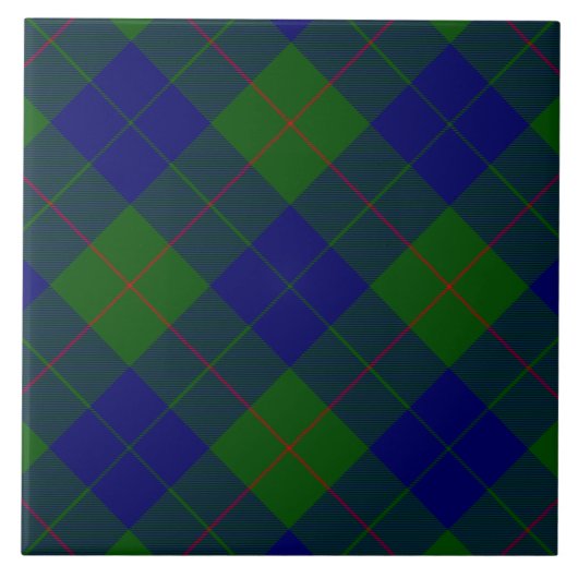 Barclay Tartan Blau kariert Fliese (Vorderseite)