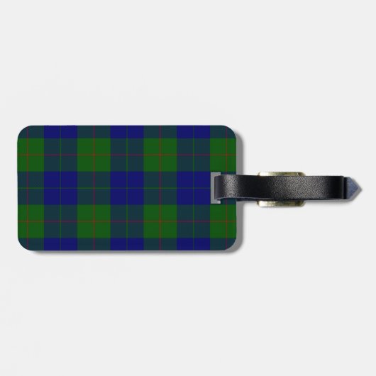 Barclay Tartan Blau kariert Gepäckanhänger (Rückseite horizontal)