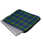 Barclay Tartan Blau kariert Laptopschutzhülle (Vorne Knopf)