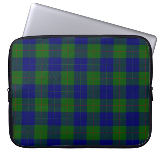 Barclay Tartan Blau kariert Laptopschutzhülle (Vorderseite)