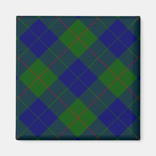 Barclay Tartan Blau kariert Magnet (Vorne)