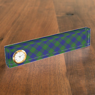 Barclay Tartan Blau kariert Namensplakette