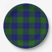 Barclay Tartan Blau kariert Pappteller (Vorderseite)