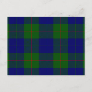 Barclay Tartan Blau kariert Postkarte