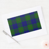 Barclay Tartan Blau kariert Rechteckiger Aufkleber (Umschlag)