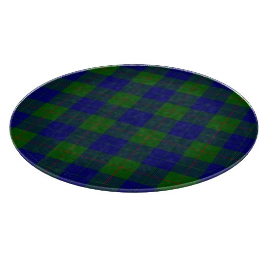 Barclay Tartan Blau kariert Schneidebrett (Ecke)