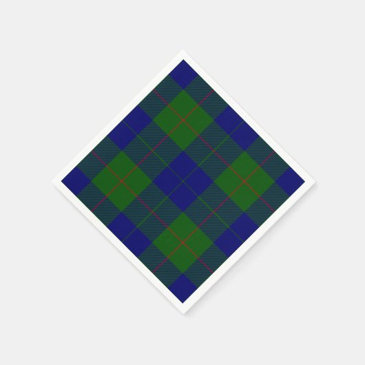 Barclay Tartan Blau kariert Serviette (Ecke)