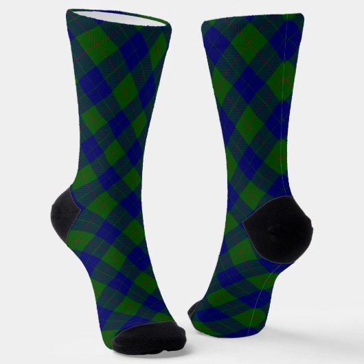 Barclay Tartan Blau kariert Socken (Gewinkelt)