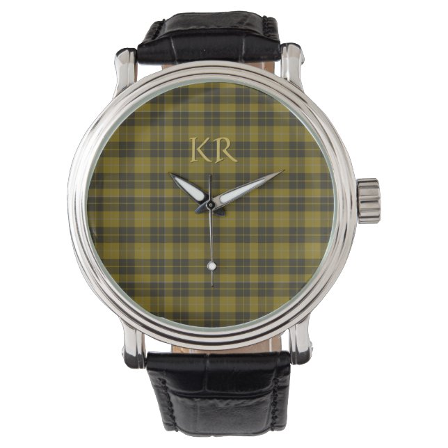 Barclay Tartan mit Ihren Initialen, schottisch Kar Armbanduhr (Vorderseite)