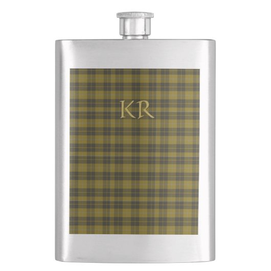 Barclay Tartan mit Ihren Initialen, schottisch Kar Flachmann (Vorderseite)