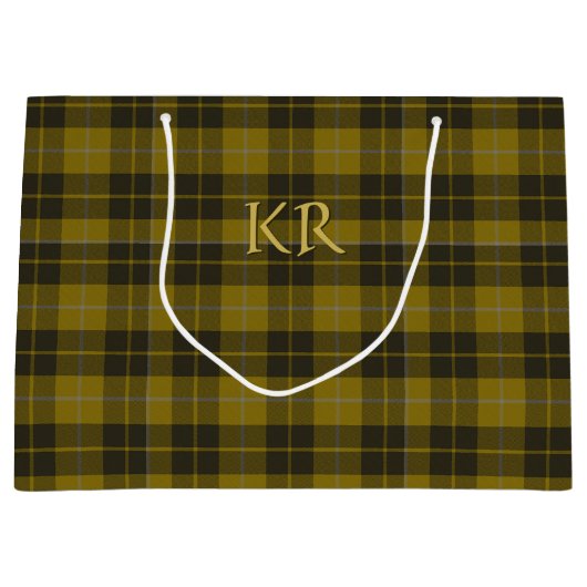 Barclay Tartan mit Ihren Initialen, schottisch Kar Große Geschenktüte (Vorderseite)