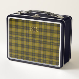 Barclay Tartan mit Ihren Initialen, schottisch Kar Metall Brotdose