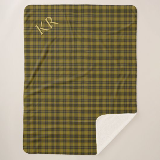 Barclay Tartan mit Ihren Initialen, schottisch Kar Sherpadecke (Vorderseite)