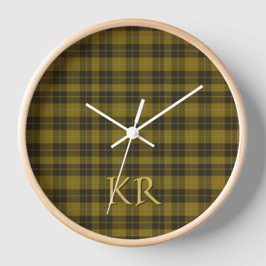 Barclay Tartan mit Ihren Initialen, schottisch Kar Uhr (Vorderseite)