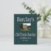Barclays Old Towie Barclay Coffee Co. Postkarte (Stehend Vorderseite)