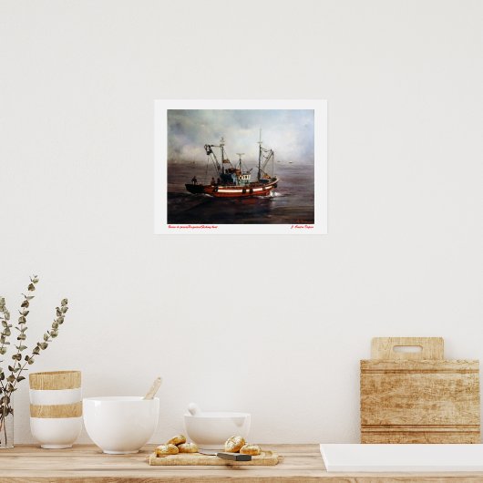 Barco de pesca/Pesqueiro/Fischerboot Poster (Küche)