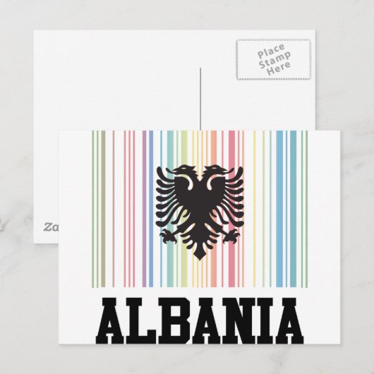Barcode Albanien Postkarte (Vorne/Hinten)