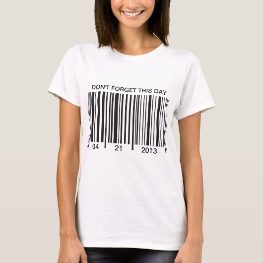 Barcode-alles- Gute zum GeburtstagT - Shirt (Vorderseite)