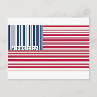 Barcode American Flag Postkarte