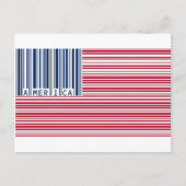 Barcode American Flag Postkarte (Vorderseite)