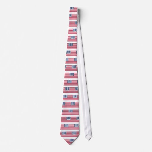 Barcode-amerikanische Flagge Krawatte (Vorderseite)