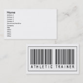Barcode-athletischer Trainer Visitenkarte (Vorne/Hinten)