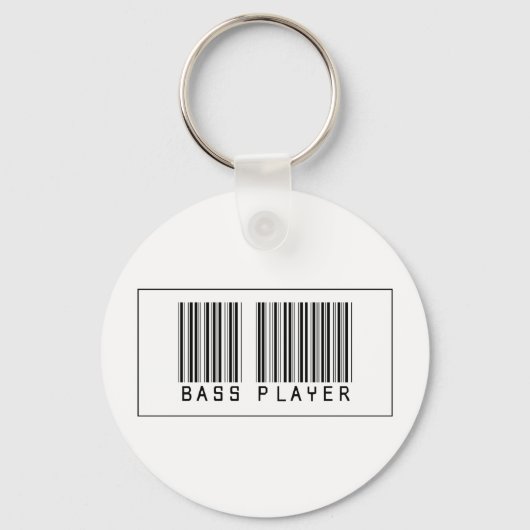 Barcode Bass Player Schlüsselanhänger (Vorderseite)