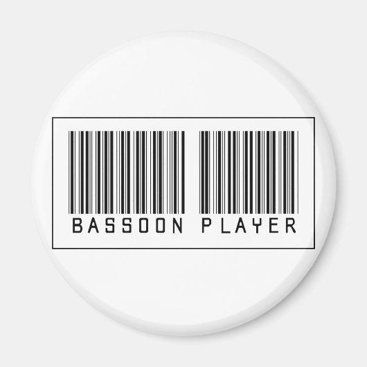 Barcode Bassoon Player Magnet (Vorne)