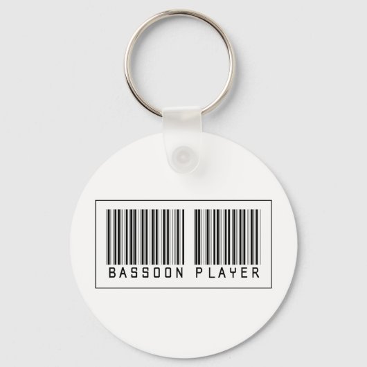 Barcode Bassoon Player Schlüsselanhänger (Vorderseite)