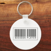 Barcode Bassoon Player Schlüsselanhänger (Vorderseite)