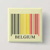 Barcode-Belgien-Flagge Button (Vorderseite)