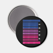 Barcode Bisexual Pride Lgbt Lesbian Gay Magnet (Vorderseite/Rückseite)