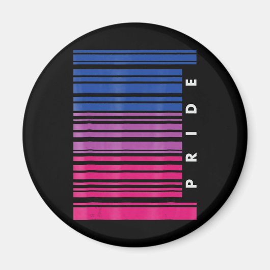 Barcode Bisexual Pride Lgbt Lesbian Gay Magnet (Vorne)