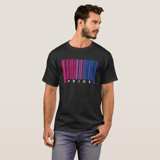 Barcode Bisexual Pride LGBT T Lesbische Schwulenfl T-Shirt (Vorne ganz)