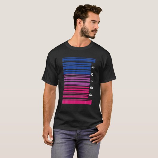 Barcode Bisexual Pride LGBT T Lesbische Schwulenfl T-Shirt (Vorne ganz)