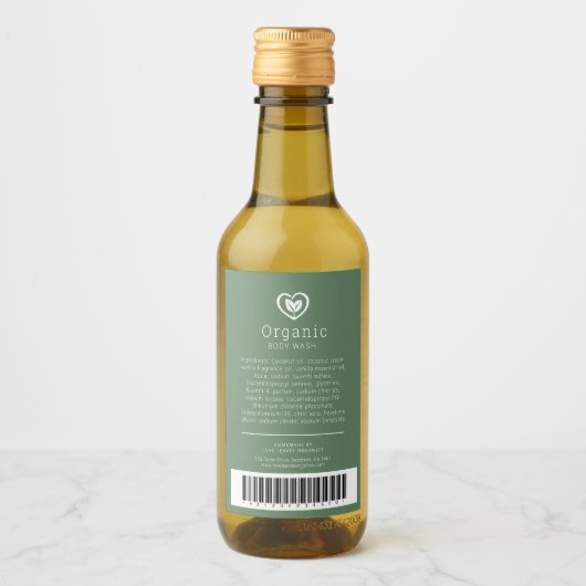 Barcode-Blätter für die Schönheitsinhaltsstoffe -  Weinetikett (Vorderseite)