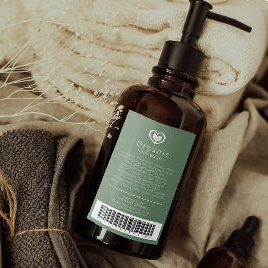 Barcode-Blätter für die Schönheitsinhaltsstoffe -  Weinetikett