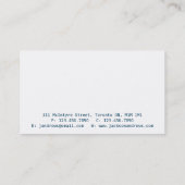 Barcode - Blau Visitenkarte (Rückseite)