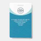 Barcode Blue für das benutzerdefinierte Foto Corpo Ausweis (Rückseite)